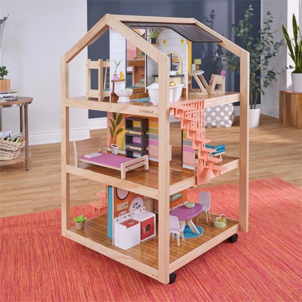 KidKraft Boho Naturals stílusos babaház