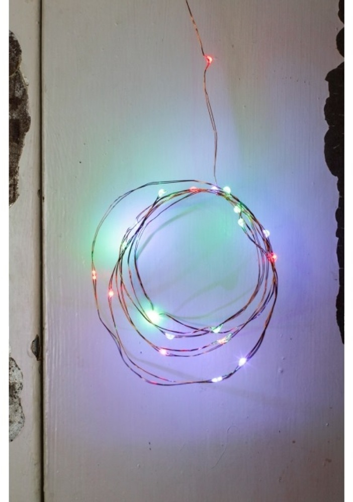 Kikkerland huzal jellegű réz/piros/zöld/kék fényfüzér