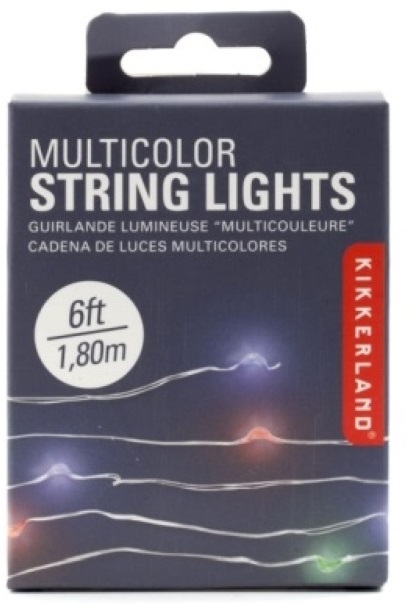 Kikkerland huzal jellegű réz/piros/zöld/kék fényfüzér