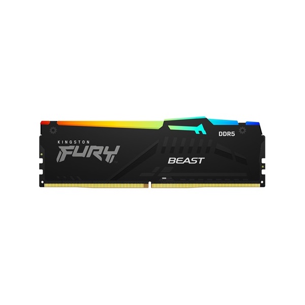 Kingston 128GB 5200MHz DDR-5 Fury Beast RGB (Kit! 4db 32GB) (KF552C40BBAK4-128) memória
