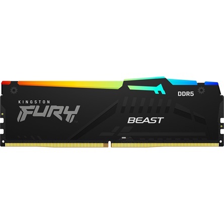 Kingston 128GB 5200MHz DDR-5 Fury Beast RGB (Kit! 4db 32GB) (KF552C40BBAK4-128) memória