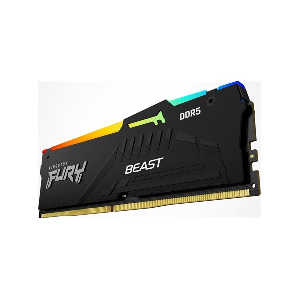 Kingston 128GB 5200MHz DDR-5 Fury Beast RGB (Kit! 4db 32GB) (KF552C40BBAK4-128) memória