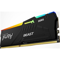 Kingston 128GB 5200MHz DDR-5 Fury Beast RGB (Kit! 4db 32GB) (KF552C40BBAK4-128) memória