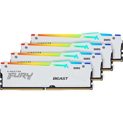 Kingston 128GB 5600MHz DDR-5 Fury Beast RGB (Kit! 4db 32GB) (KF556C40BWAK4-128) memória