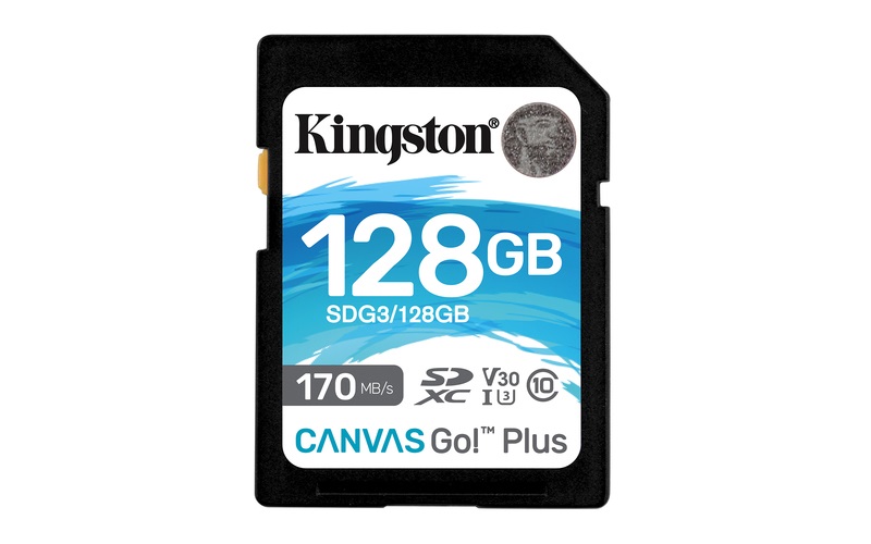 Kingston 128GB SD Canvas Go Plus (SDXC Class 10 UHS-I U3) (SDG3/128GB) memóriakártya