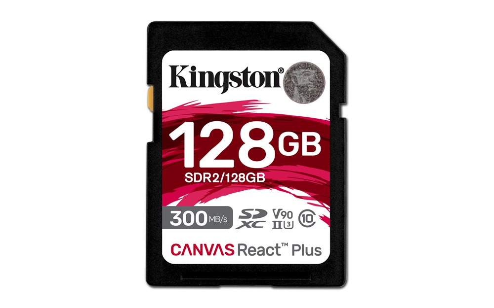Kingston 128GB SD Canvas React Plus (SDXC Class 10 UHS-II U3) (SDR2/128GB) memóriakártya