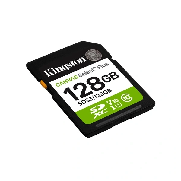 Kingston 128GB SD Canvas Select Plus Gen3 150R (SDXC V10 UHS-I U1) SDS3/128GB memóriakártya