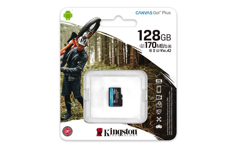 Kingston 128GB SD micro Canvas Go! Plus (SDXC Class 10 UHS-I U3) (SDCG3/128GBSP) memóriakártya