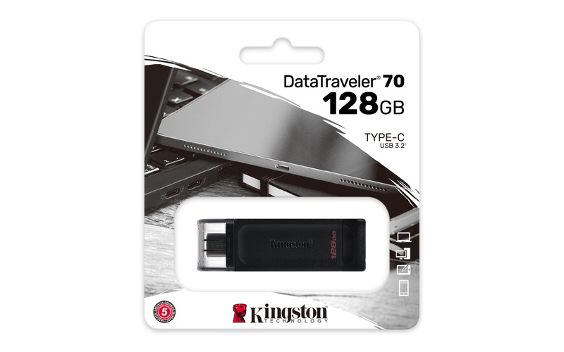 Kingston 128GB USB3.2 C DataTraveler 70 (DT70/128GB) Flash Drive
