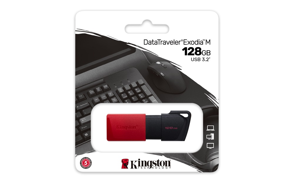 Kingston 128GB USB3.2 DataTraveler Exodia M (DTXM/128GB) Flash Drive