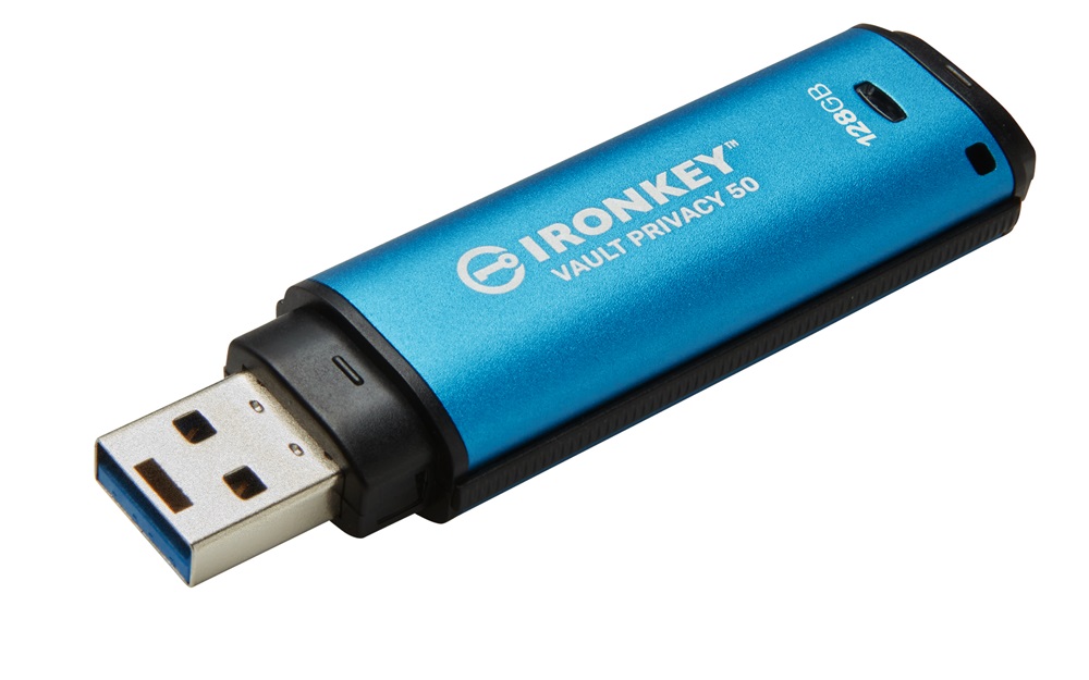 Kingston 128GB USB3.2 IronKey Vault Privacy 50 (IKVP50/128GB) Flash Drive