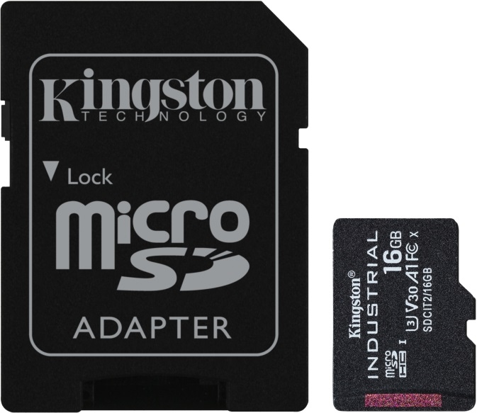 Kingston 16GB SD micro Industrial (SDHC Class 10 A1) (SDCIT2/16GB) memóriakártya + olvasó