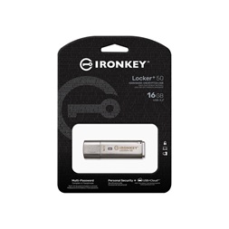Kingston 16GB USB3.2 Gen1 A IronKey Locker+ 50 (IKLP50/16GB) Flash Drive