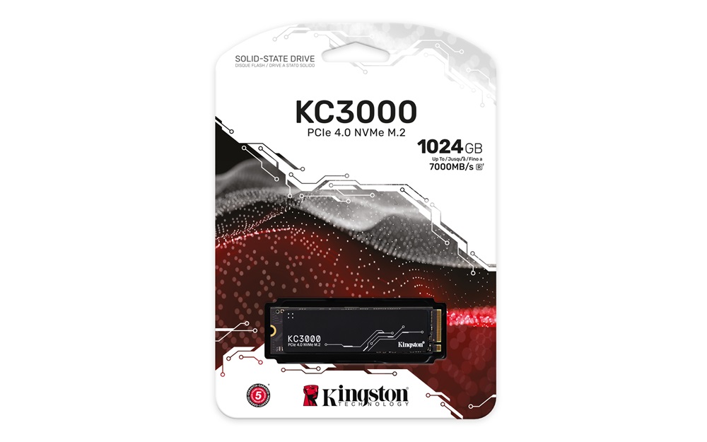 Kingston 1TB M.2 NVMe 2280 KC3000 (SKC3000S/1024G) SSD