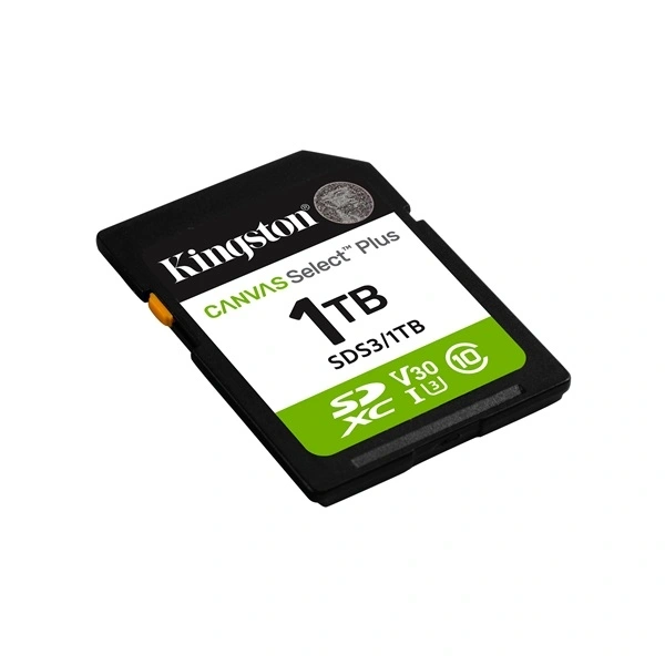 Kingston 1TB SD Canvas Select Plus Gen3 150R (SDXC V30 UHS-I U3) SDS3/1TB memóriakártya