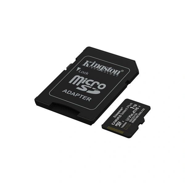 Kingston 1TB SD micro Canvas Select Plus Gen3 150R A1 (MicroSDXC) SDCS3/1TB memóriakártya adapterrel