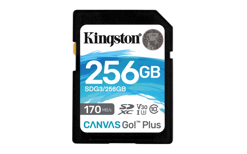 Kingston 256GB SD Canvas Go Plus (SDXC Class 10 UHS-I U3) (SDG3/256GB) memóriakártya