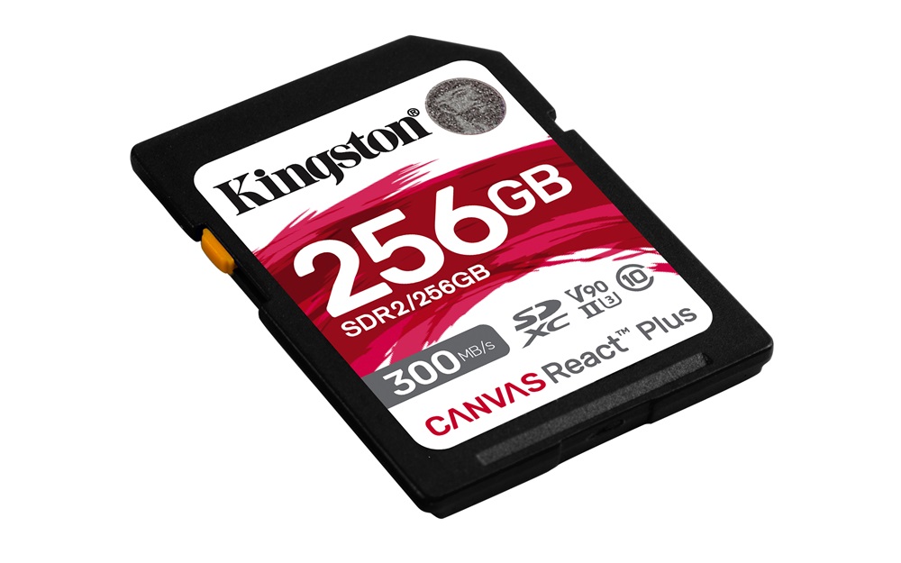 Kingston 256GB SD Canvas React Plus (SDXC Class 10 UHS-II U3) (SDR2/256GB) memóriakártya