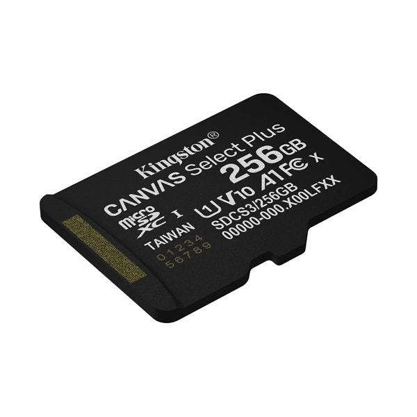 Kingston 256GB SD micro Canvas Select Plus Gen3 150R A1 (MicroSDXC) SDCS3/256GBSP memóriakártya