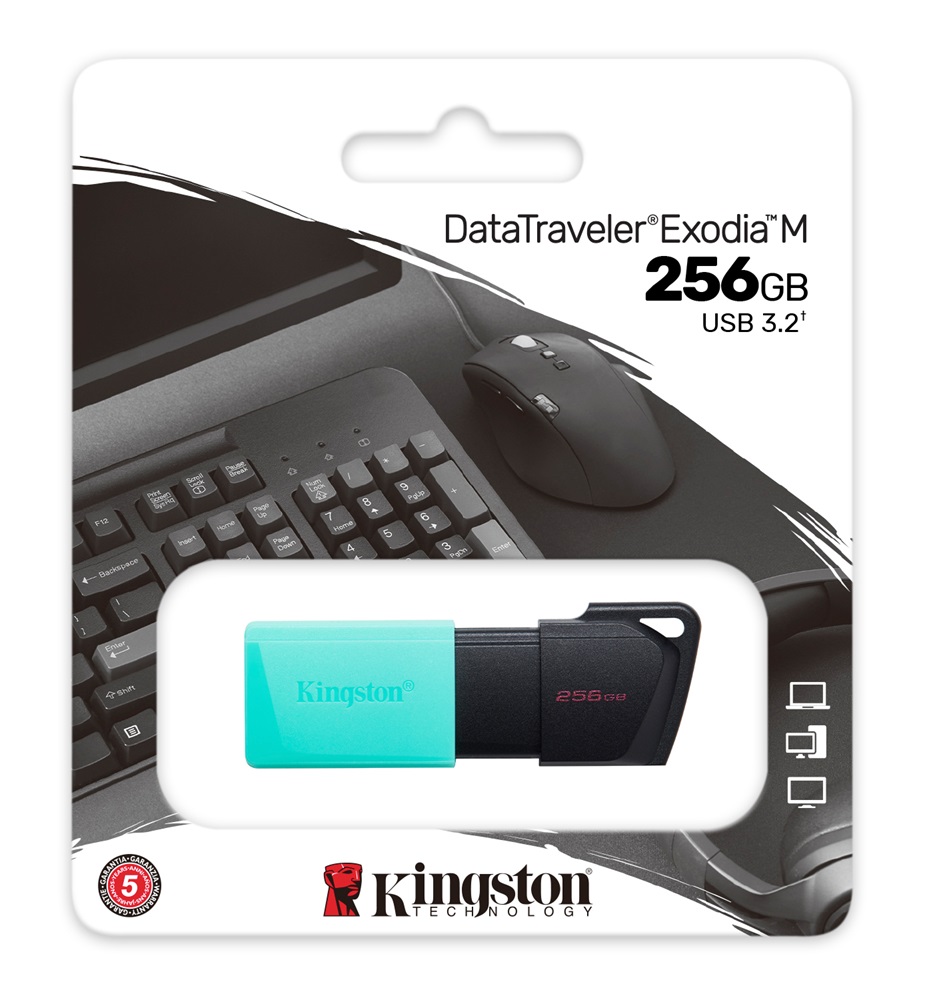Kingston 256GB USB3.2 DataTraveler Exodia M (DTXM/256GB) Flash Drive