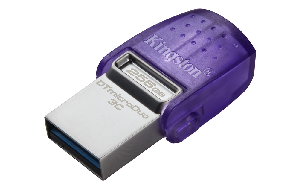 Kingston 256GB USB3.2 Gen1 C/USB3.2 Gen1 A DataTraveler microDuo 3C (DTDUO3CG3/256GB) Flash Drive