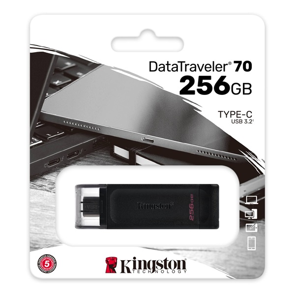 Kingston 256GB USB3.2 C DataTraveler 70 (DT70/256GB) Flash Drive