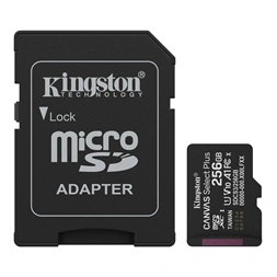 Kingston 256 SD micro Canvas Select Plus (SDXC Class 10 UHS-I U3) memória kártya adapterrel