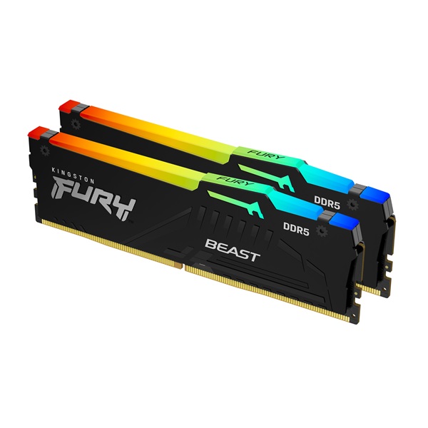 Kingston 32GB/5600MHz DDR-5 (Kit of 2) FURY Beast RGB (KF556C40BBAK2-32) memória