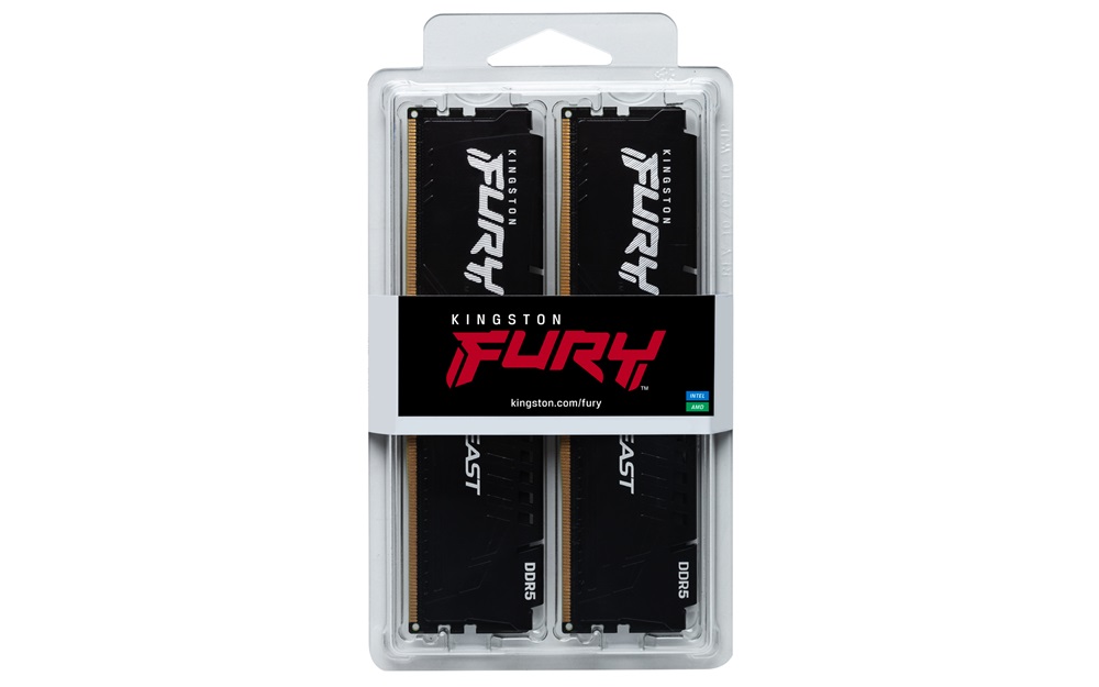 Kingston 32GB/5200MHz DDR-5 (Kit of 2) FURY Beast Black (KF552C40BBK2-32) memória