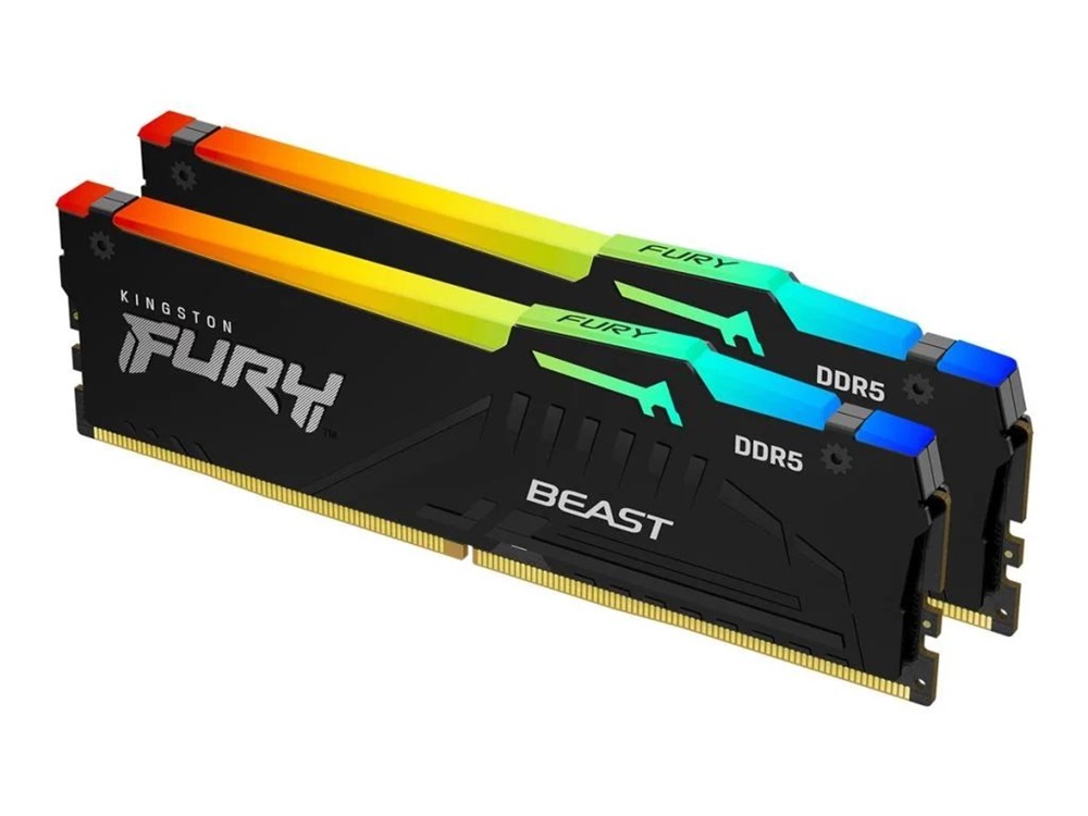 Kingston 32GB 6000MHz DDR-5 Fury Beast RGB EXPO (Kit! 2db 16GB) (KF560C30BBEAK2-32) memória