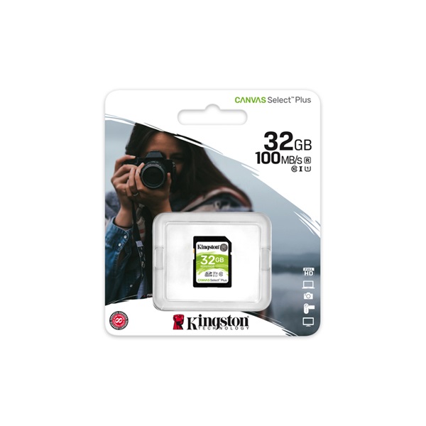 Kingston 32GB SD Canvas Select Plus (SDHC Class 10 UHS-I U1) (SDS2/32GB) memóriakártya