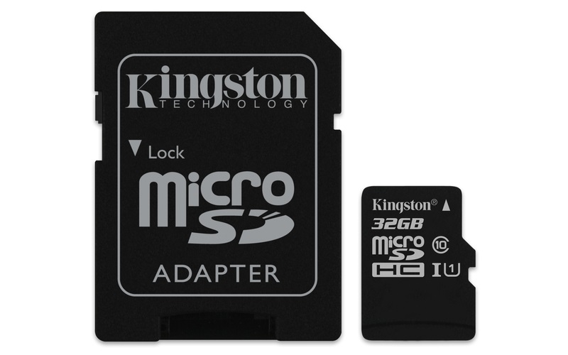 Kingston 32GB SD micro Canvas Select 80R (SDHC Class 10  UHS-I) (SDCS/32GB) memóriakártya adapterrel