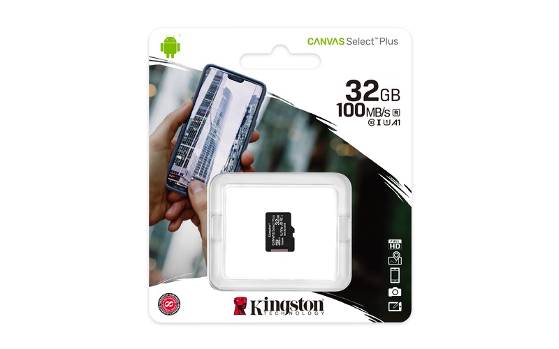 Kingston 32GB SD micro Canvas Select Plus (SDHC Class 10 A1) (SDCS2/32GBSP) memóriakártya