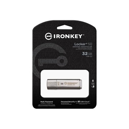 Kingston 32GB USB3.2 Gen1 A IronKey Locker+ 50 (IKLP50/32GB) Flash Drive