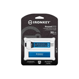 Kingston 32GB USB3.2 Gen1 A Ironkey Keypad 200 (IKKP200/32GB) Flash Drive