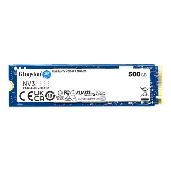 Kingston 500GB M.2 NVMe 2280 PCIe 4.0 NV3 (SNV3S/500G) SSD