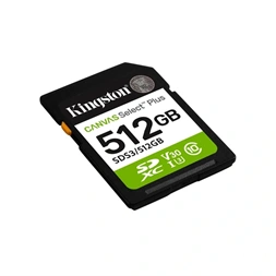 Kingston 512GB SD Canvas Select Plus Gen3 150R (SDXC V30 UHS-I U3) SDS3/512GB memóriakártya