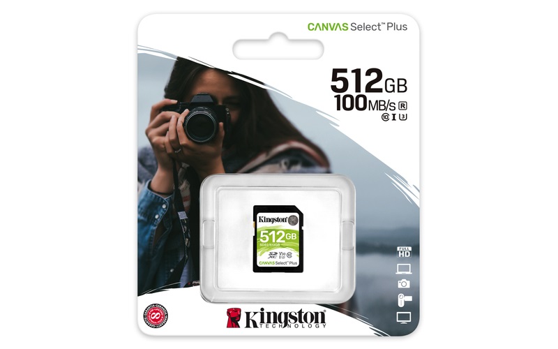 Kingston 512GB SD Canvas Select Plus (SDXC Class 10 UHS-I U3) (SDS2/512GB) memóriakártya