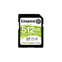 Kingston 512GB SD Canvas Select Plus (SDXC Class 10 UHS-I U3) (SDS2/512GB) memóriakártya