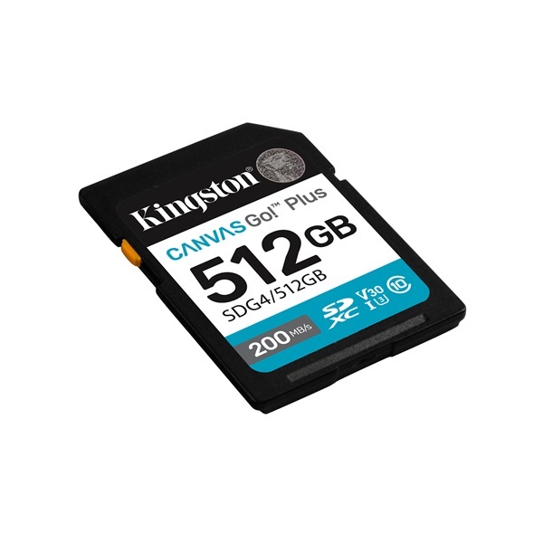 Kingston 512GB SD (SDXC V30 UHS-I U3) SDG4/512GB memóriakártya
