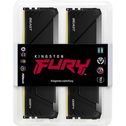 Kingston 64GB 3600MHz DDR-4 Fury Beast RGB (Kit! 4db 16GB) (KF436C18BB2AK4/64) memória