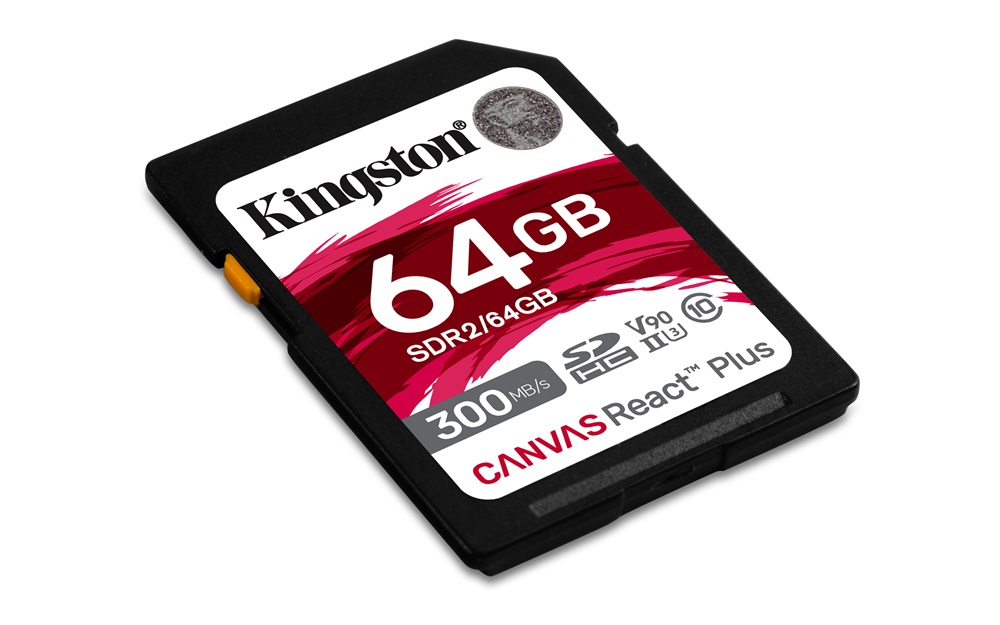 Kingston 64GB SD Canvas React Plus (SDXC Class 10  UHS-II U3) (SDR2/64GB) memóriakártya