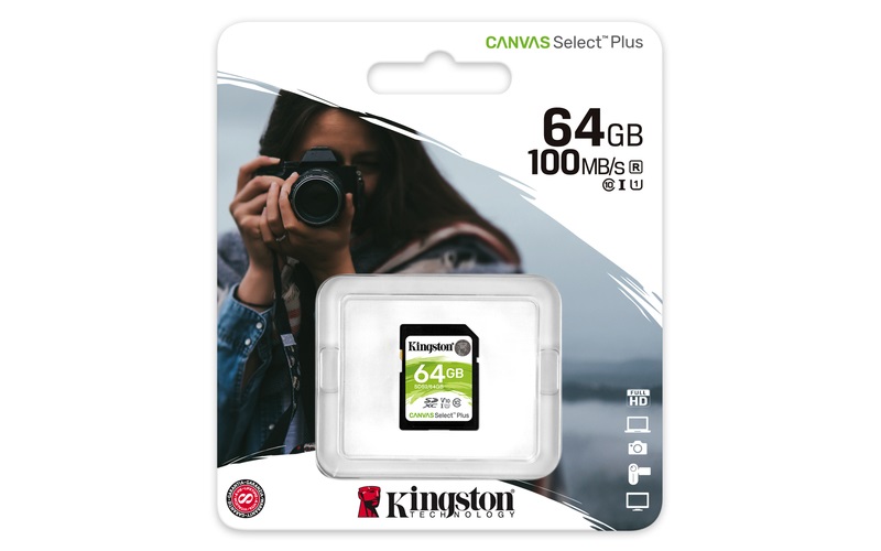 Kingston 64GB SD Canvas Select Plus (SDXC Class 10 UHS-I U1) (SDS2/64GB) memóriakártya