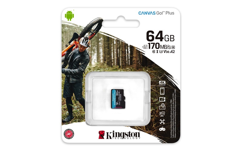Kingston 64GB SD micro Canvas Go! Plus (SDXC Class 10  UHS-I U3) (SDCG3/64GBSP) memóriakártya