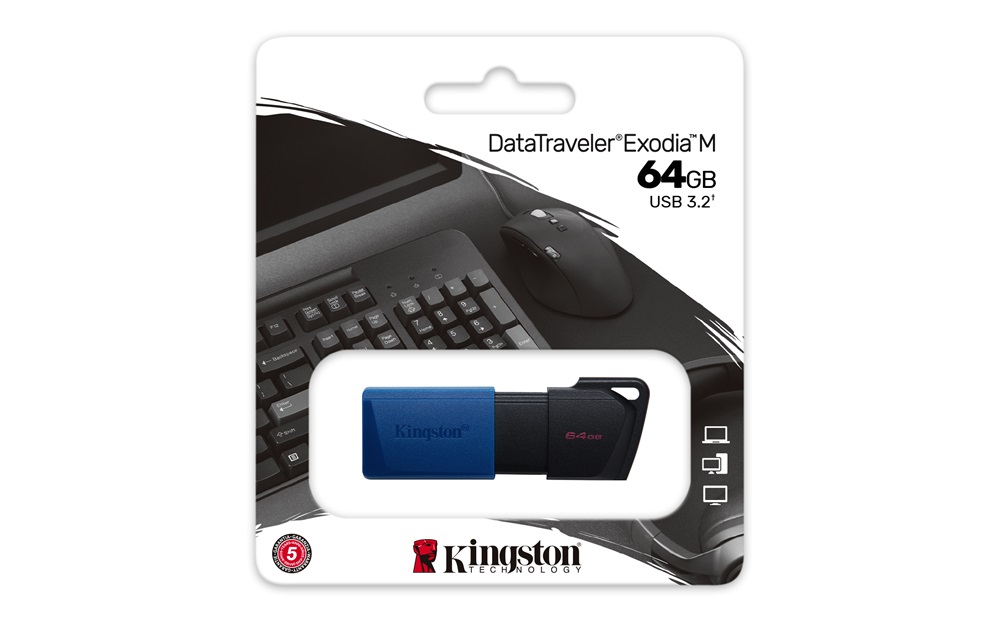 Kingston 64GB USB3.2 DataTraveler Exodia M (DTXM/64GB) Flash Drive