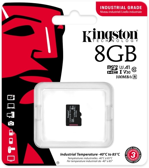 Kingston 8GB SD micro Industrial (SDHC Class 10 A1) (SDCIT2/8GBSP) memóriakártya
