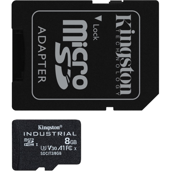 Kingston 8GB SD micro Industrial (SDHC Class 10 A1) (SDCIT2/8GB) memóriakártya + olvasó