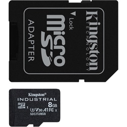 Kingston 8GB SD micro Industrial (SDHC Class 10 A1) (SDCIT2/8GB) memóriakártya + olvasó