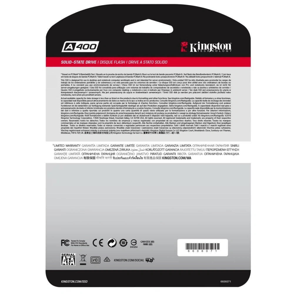 Kingston A400 480GB SATA3 2,5" 7mm (SA400S37/480G) SSD