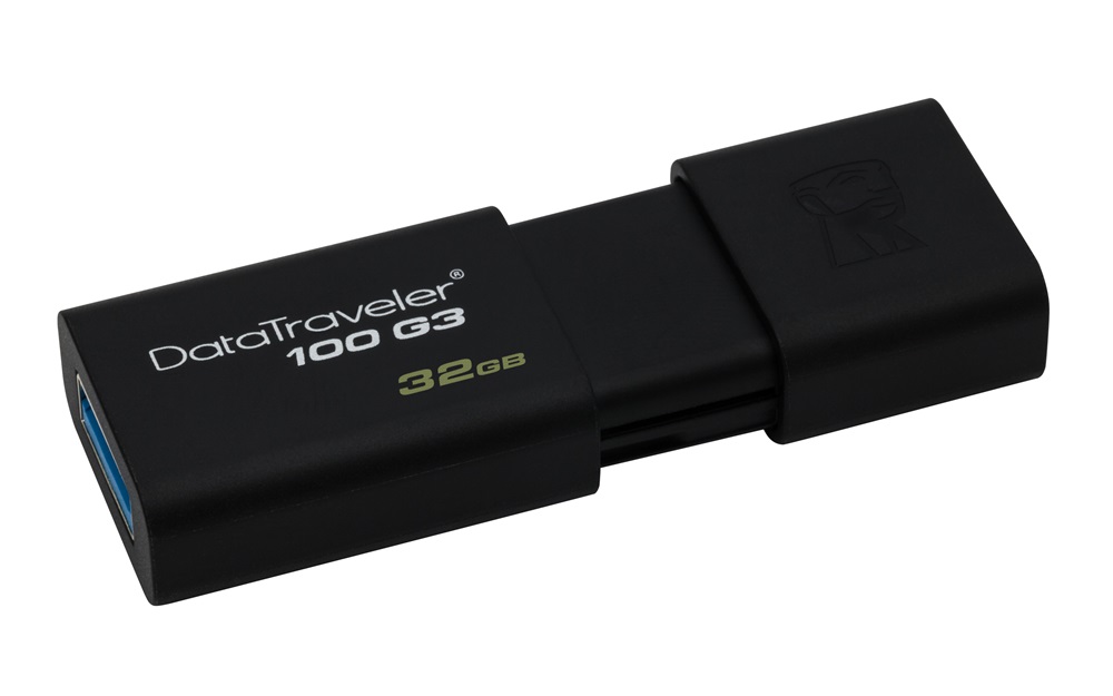Kingston 32GB USB3.0 Fekete (DT100G3/32GB) Flash Drive